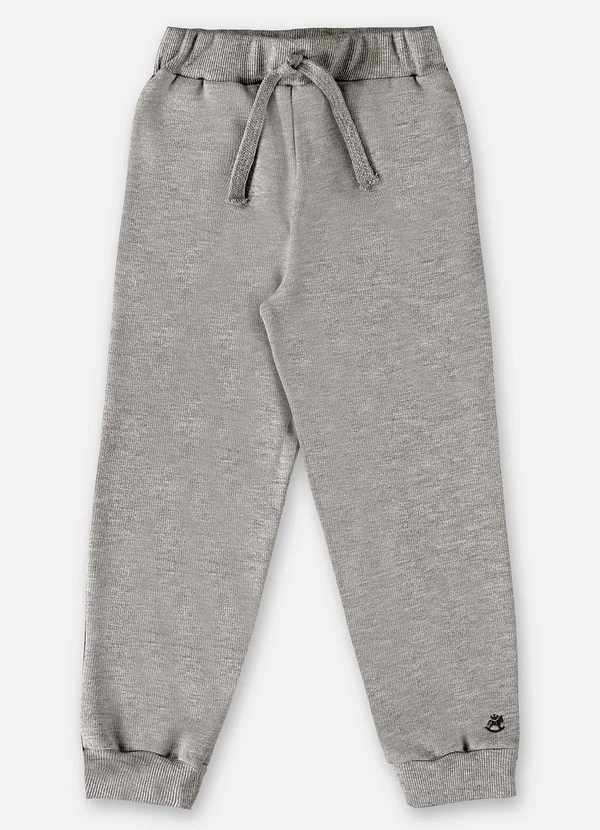 Up Baby - Calça em Moletom Infantil Menino Cinza