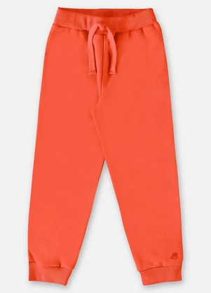 Up Baby - Calça em Moletom Infantil Menino Laranja - UP BABY