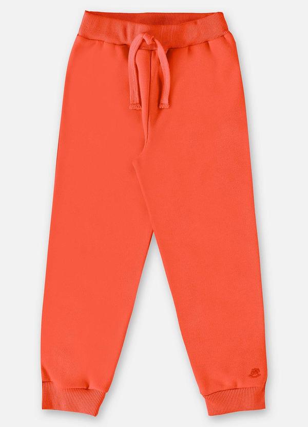 Up Baby - Calça em Moletom Infantil Menino Laranja