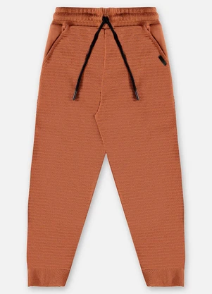 Up Baby - Calça em Moletom Infantil Menino Marrom - UP BABY