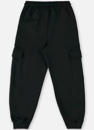 Up Baby - Calça em Moletom Infantil Menino Preto - UP BABY