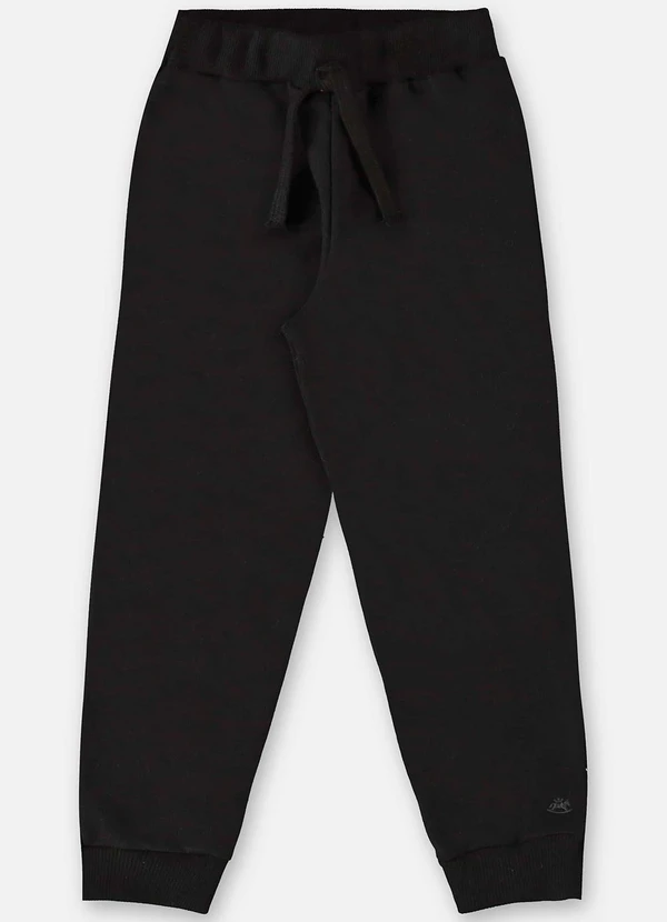 Up Baby - Calça em Moletom Infantil Menino Preto