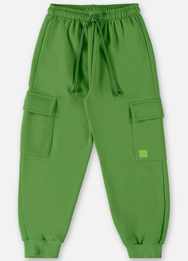 Up Baby - Calça em Moletom Infantil Menino Verde