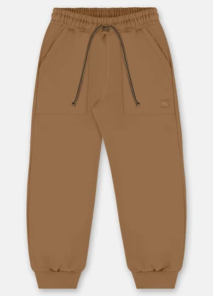 Up Baby - Calça em Moletom para Menino Marrom - UP BABY