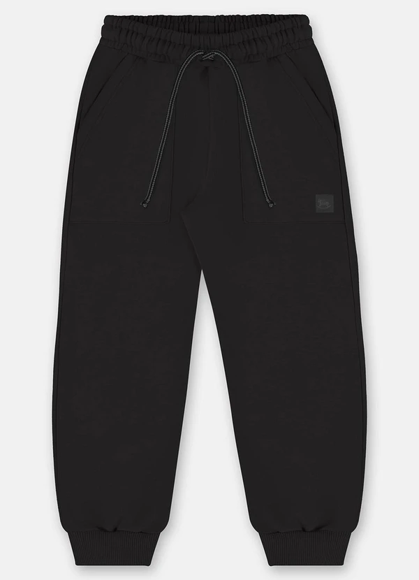 Up Baby - Calça em Moletom para Menino Preto