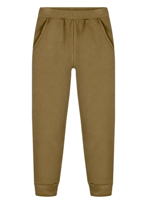 Alakazoo - Calça em Moletom sem Felpa Marrom - ALAKAZOO