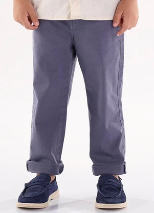 Up Baby - Calça em Sarja com Elastano Azul - UP BABY