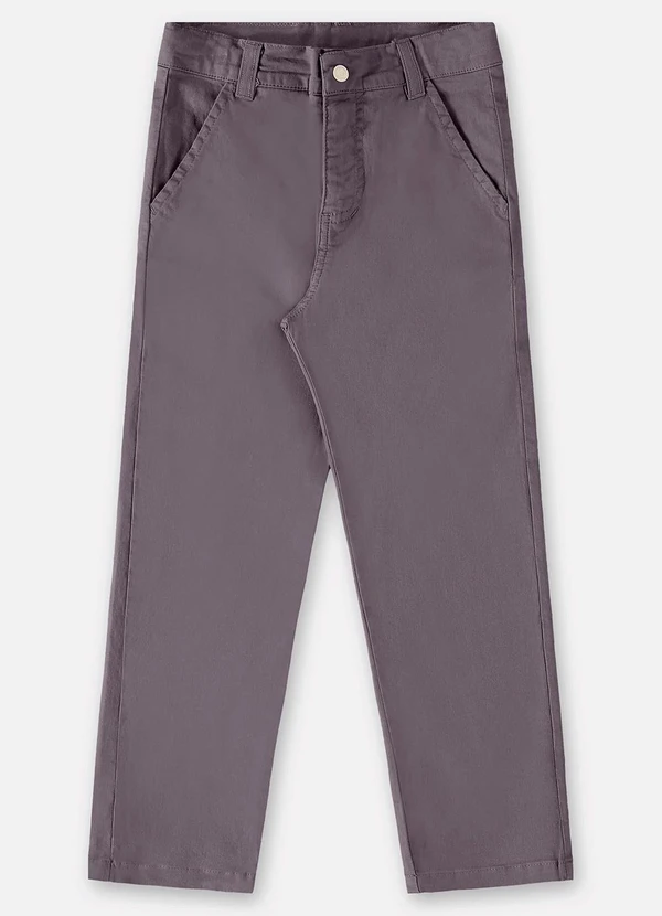 Up Baby - Calça em Sarja Infantil Menino Cinza