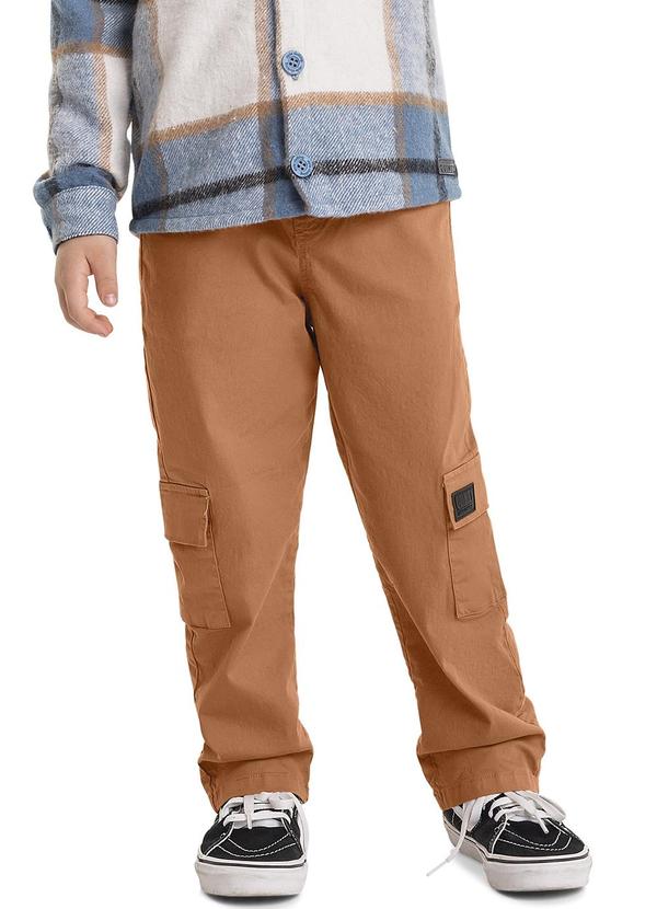 Quimby - Calça em Sarja Infantil Menino Marrom 3
