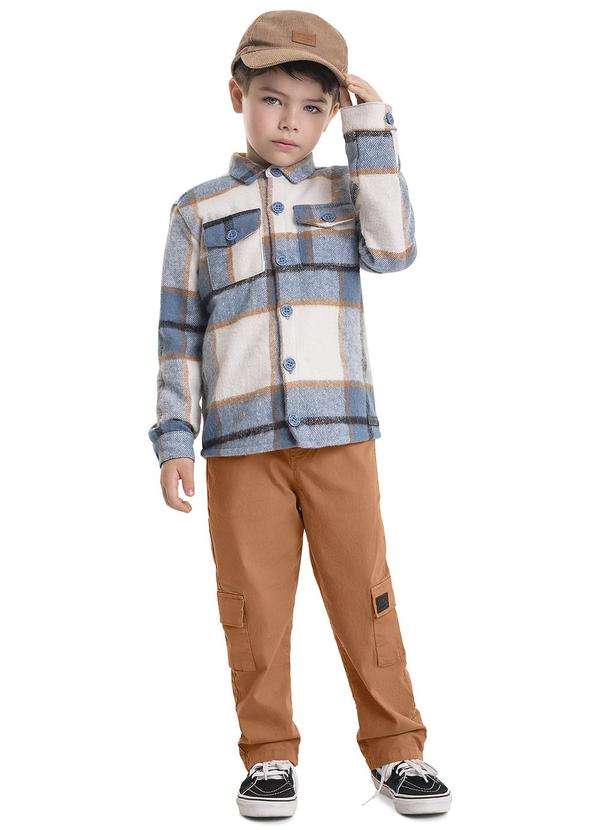 Quimby - Calça em Sarja Infantil Menino Marrom 2