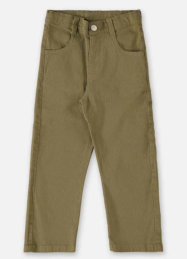 Up Baby - Calça em Sarja Infantil para Meninos Verde