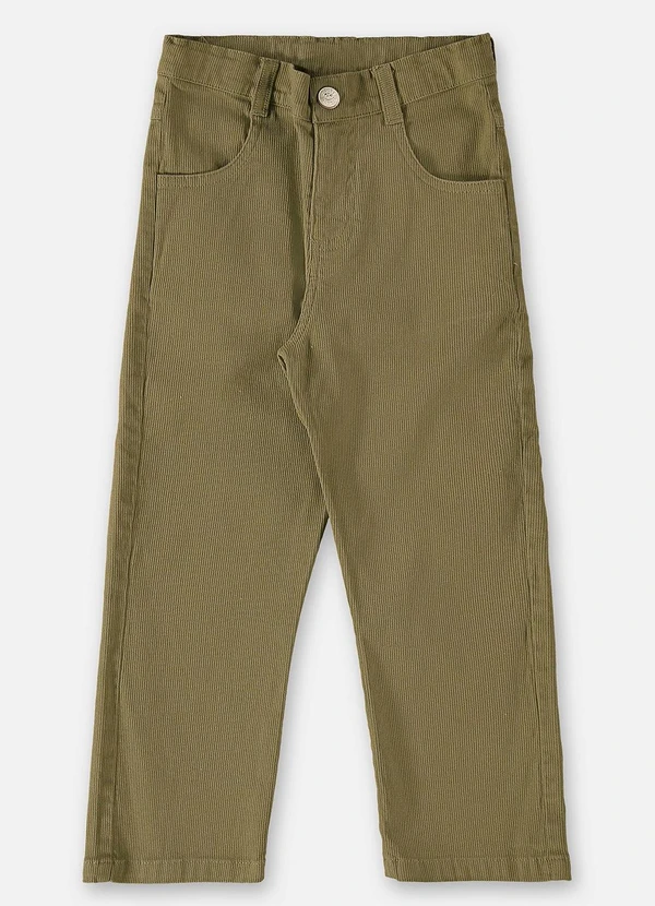 Up Baby - Calça em Sarja Infantil para Meninos Verde