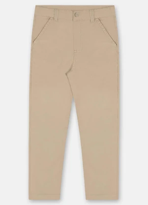 Up Baby - Calça em Sarja para Menino Bege - UP BABY