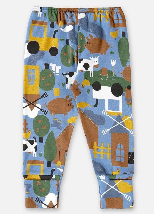 Up Baby - Calça em Suedine para Bebê Menino Azul 2