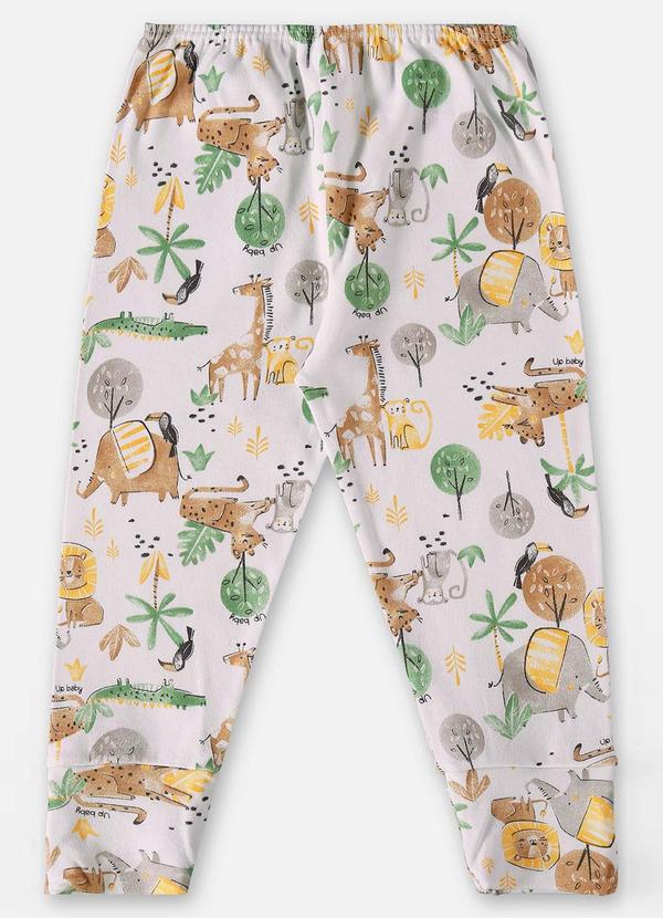 Up Baby - Calça em Suedine para Bebê Menino Branco