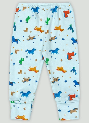 Up Baby - Calça em Suedine para Bebê Menino Azul - UP BABY