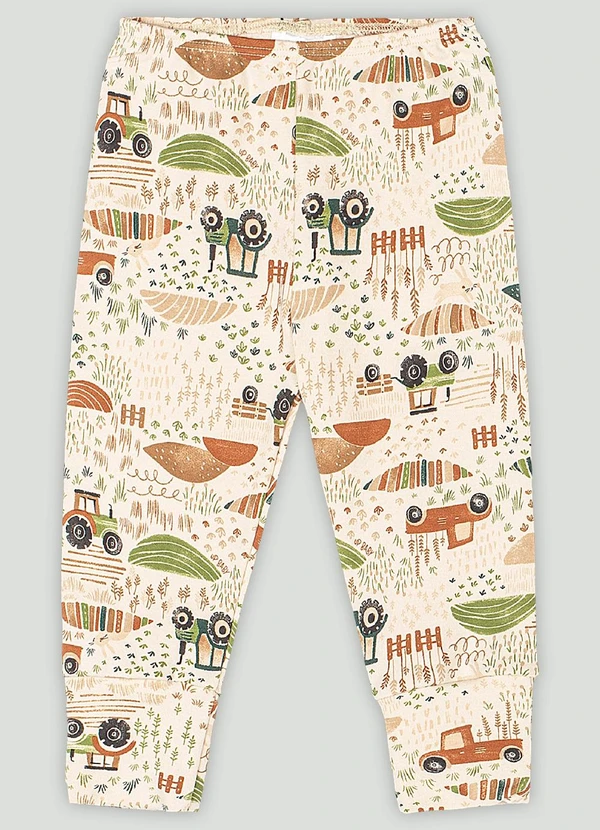 Up Baby - Calça em Suedine para Bebê Menino Marrom