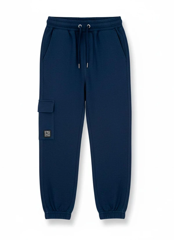 Ddk - Calça Infantil com Bolso e Cordão Azul