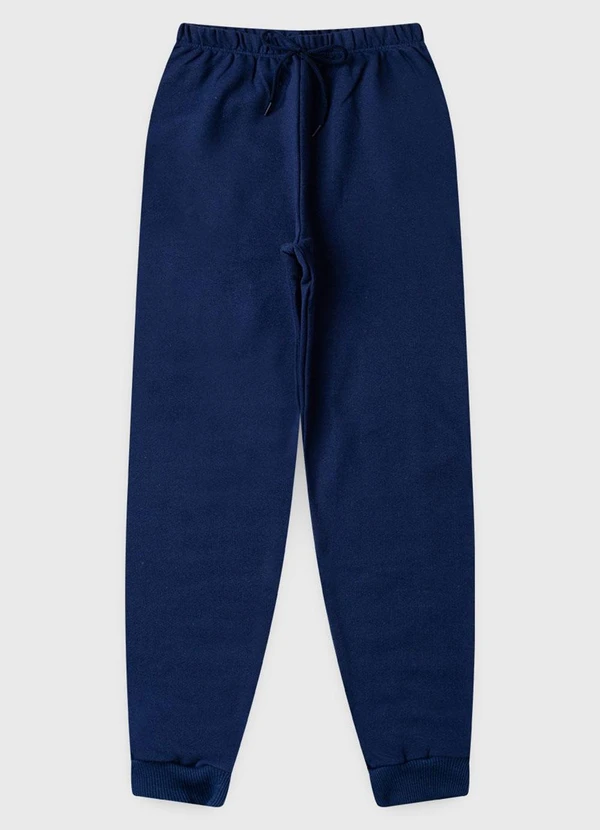 Vida Costeira - Calça Infantil de Moletom Algodão Avulsa Marinho 3