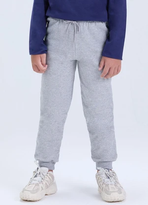 Vida Costeira - Calça Infantil de Moletom Algodão Avulsa Mescla - VIDA COSTEIRA