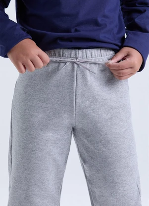 Vida Costeira - Calça Infantil de Moletom Algodão Avulsa Mescla - VIDA COSTEIRA