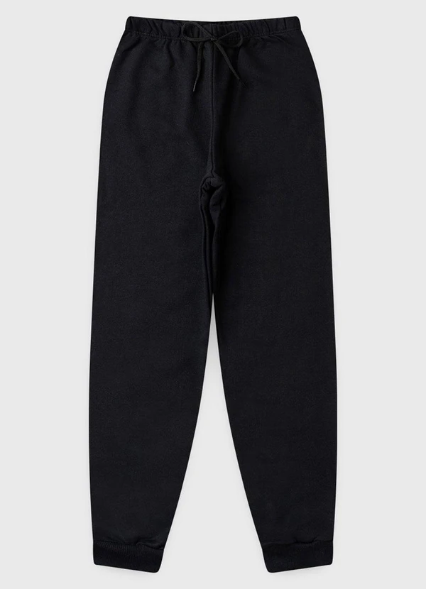 Vida Costeira - Calça Infantil de Moletom Algodão Avulsa Preto 3