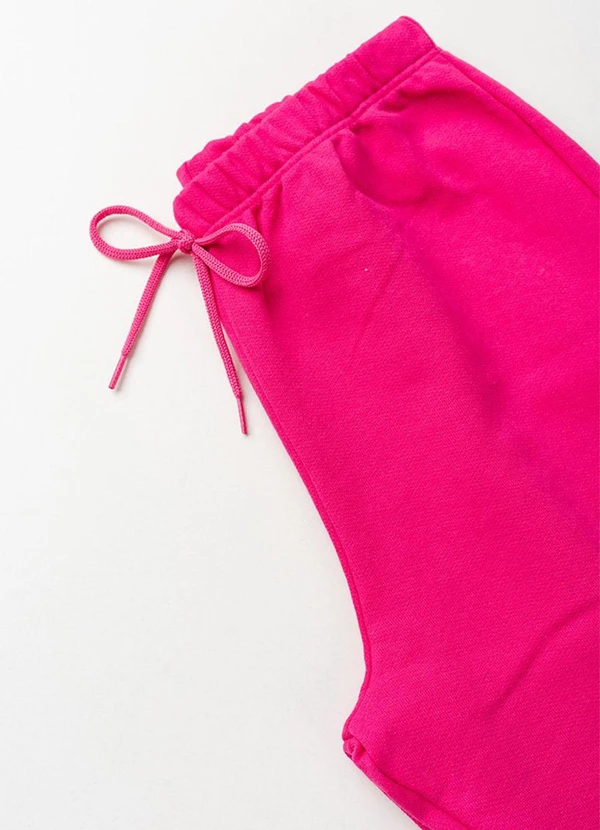Vida Costeira - Calça Infantil de Moletom Algodão Avulsa Rosa 4