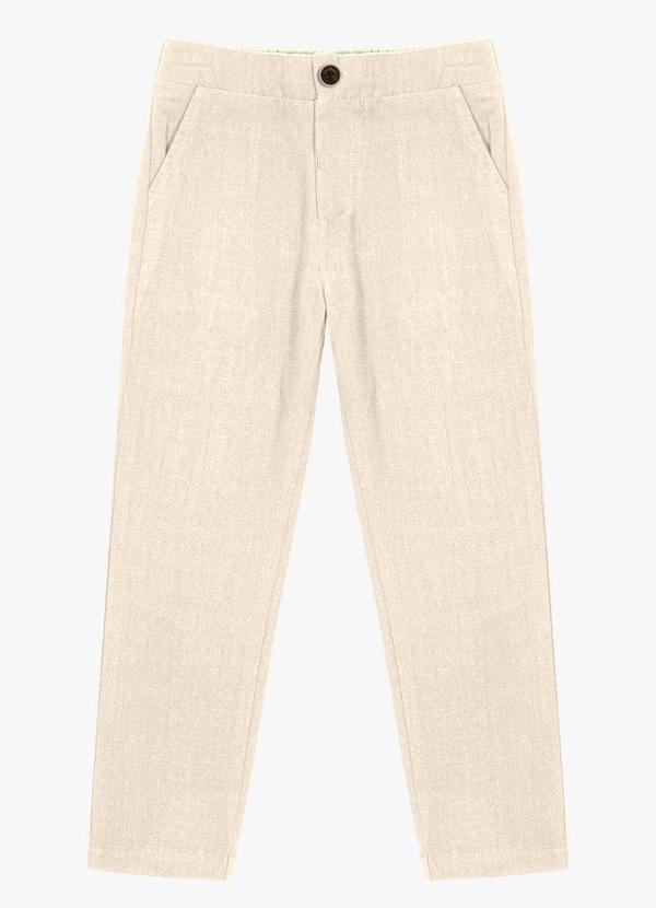 Trick Nick - Calça Infantil em Linho Bege