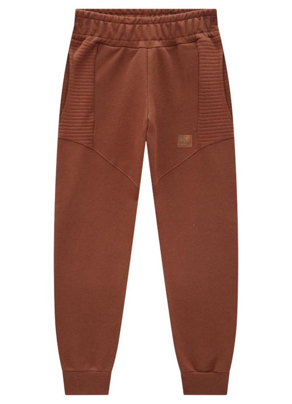 Ioluig - Calça Infantil em Molecotton Felpado Marrom