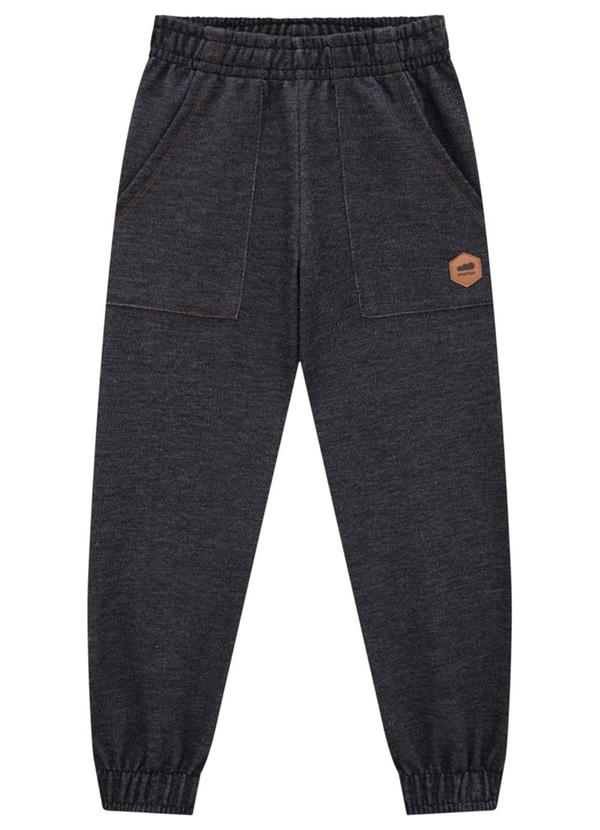 Marlan - Calça Infantil em Moletinho Jeans Cinza 3