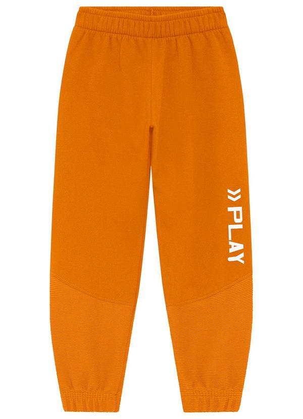 Ddk - Calça Infantil em Moletom e Recorte Amarelo
