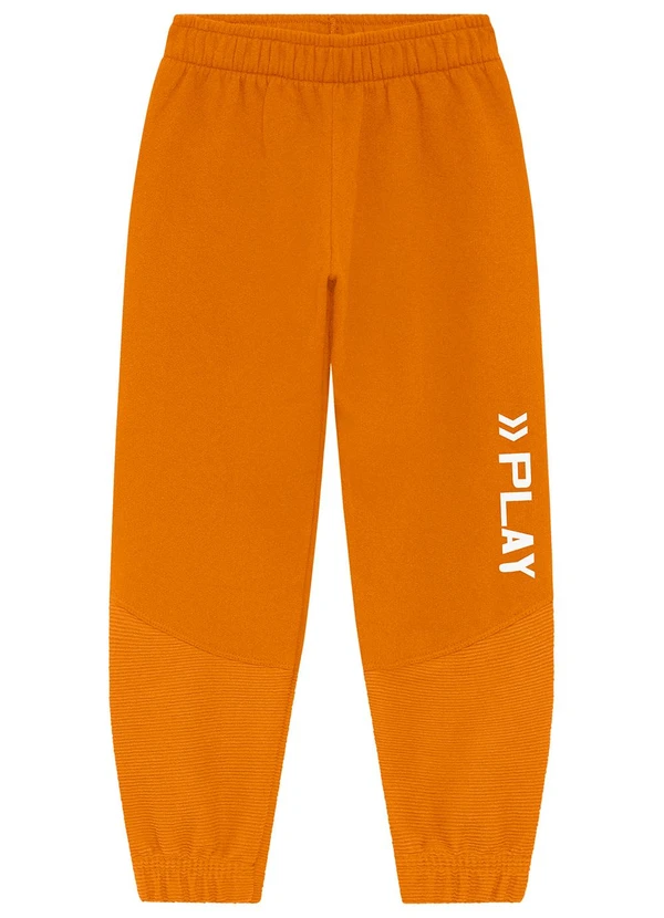 Ddk - Calça Infantil em Moletom e Recorte Amarelo