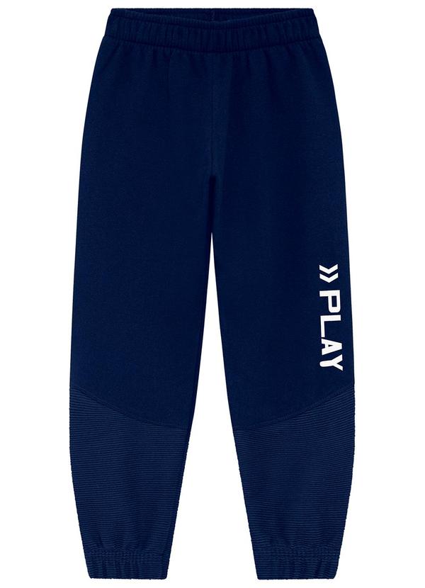 Ddk - Calça Infantil em Moletom e Recorte Azul