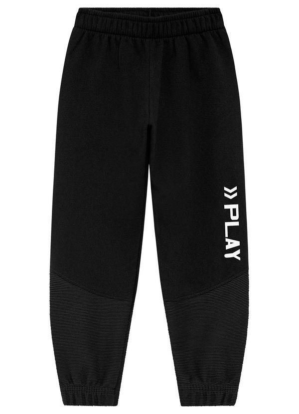 Ddk - Calça Infantil em Moletom e Recorte Preto