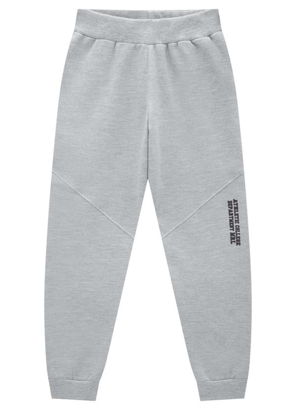 Marlan - Calça Infantil em Moletom Felpado Cinza 1