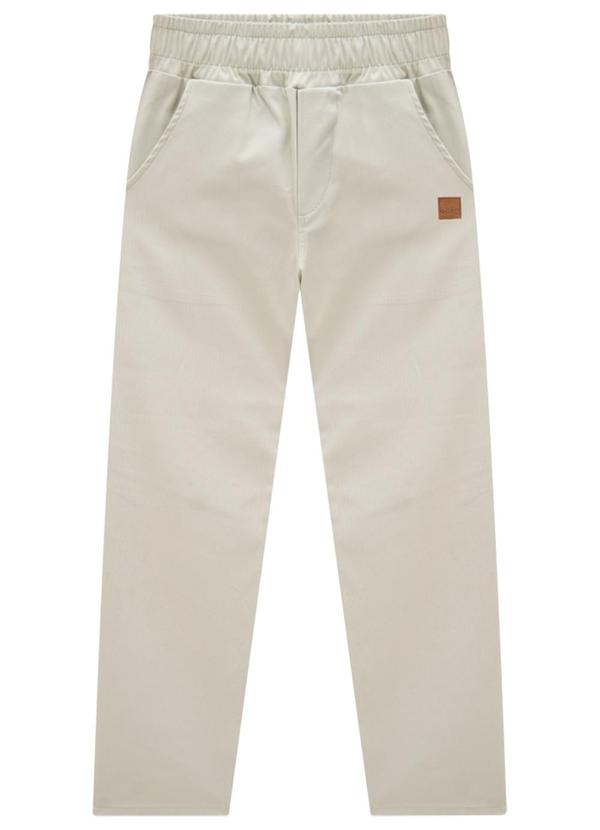 Ioluig - Calça Infantil em Sarja Juparana Bege