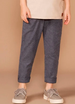 Bugbee - Calça Infantil Flanela Azul - BUGBEE