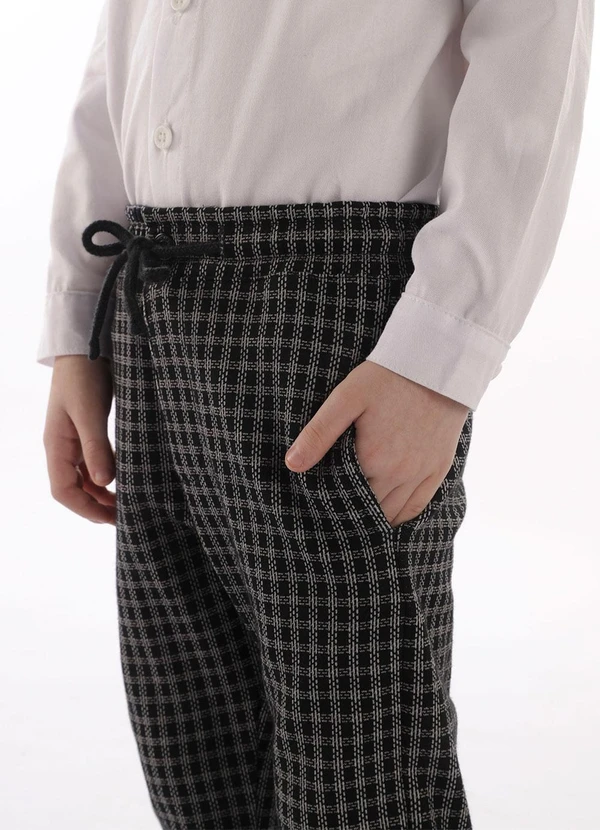 Up Baby - Calça Infantil Jacquard Pontilhado Preto 3