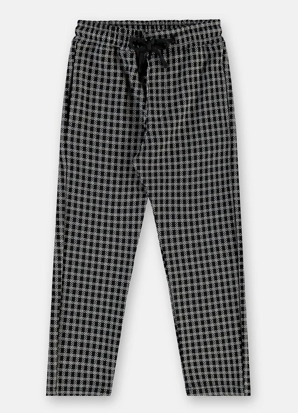 Up Baby - Calça Infantil Jacquard Pontilhado Preto 4