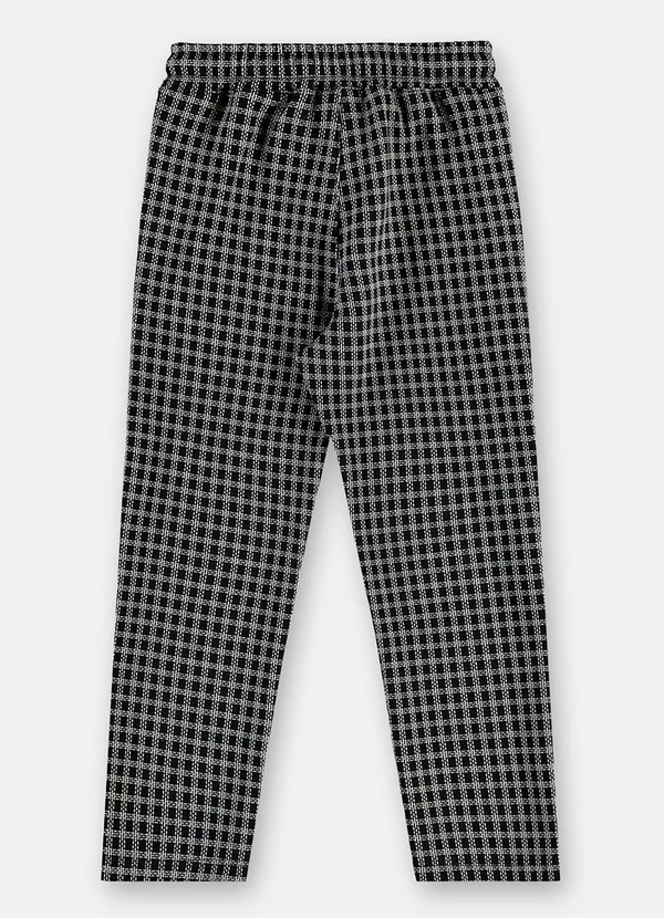 Up Baby - Calça Infantil Jacquard Pontilhado Preto 5