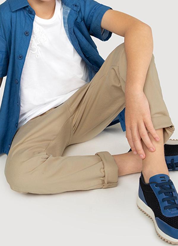 Tigor T Tigre - Calça Infantil Menino Bege