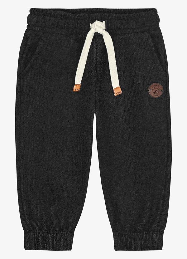 Trick Nick - Calça Infantil Masculina em Molecotton Preto