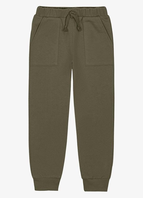 Trick Nick - Calça Infantil Masculina em Moletinho Verde