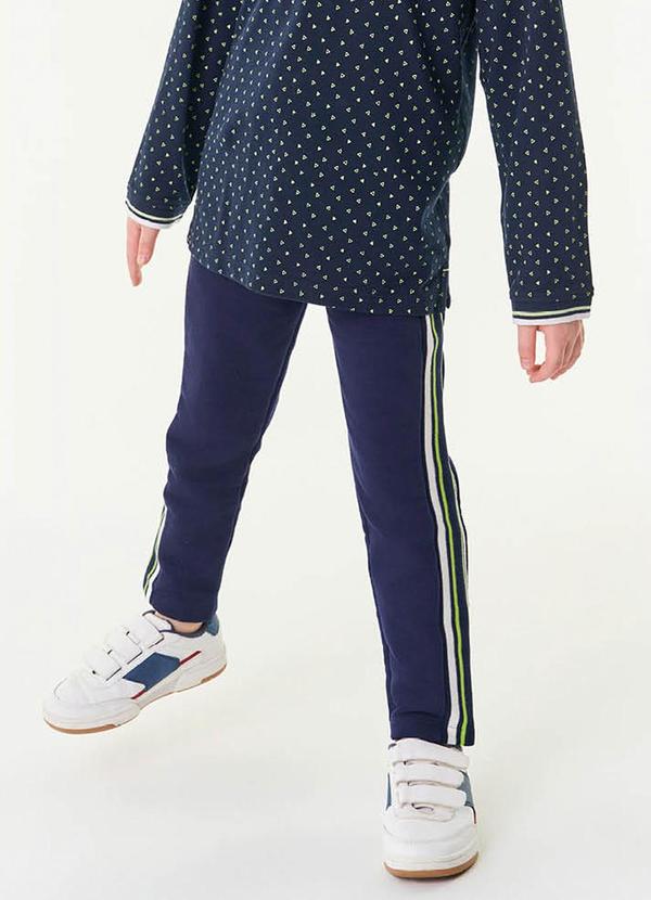 Trick Nick - Calça Infantil Masculina em Moletom Azul