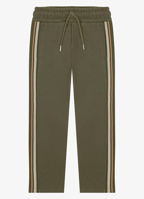 Trick Nick - Calça Infantil Masculina em Moletom Verde