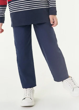 Trick Nick - Calça Infantil Masculina em Sarja Azul - TRICK NICK