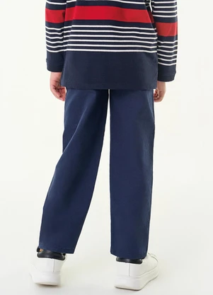 Trick Nick - Calça Infantil Masculina em Sarja Azul - TRICK NICK