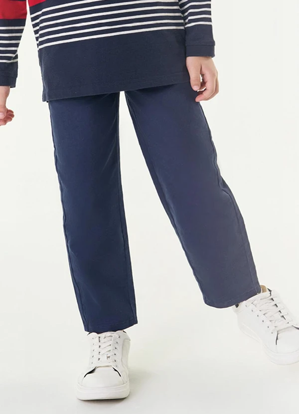Trick Nick - Calça Infantil Masculina em Sarja Azul