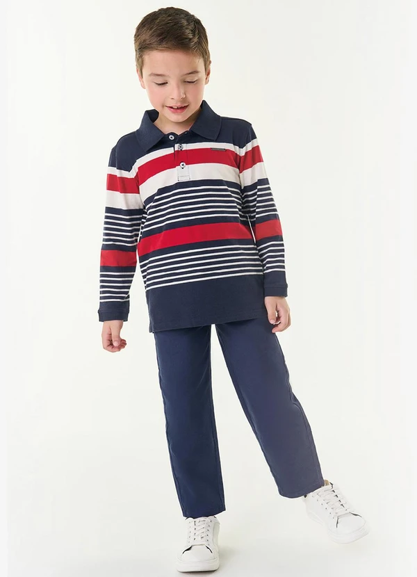 Trick Nick - Calça Infantil Masculina em Sarja Azul 3