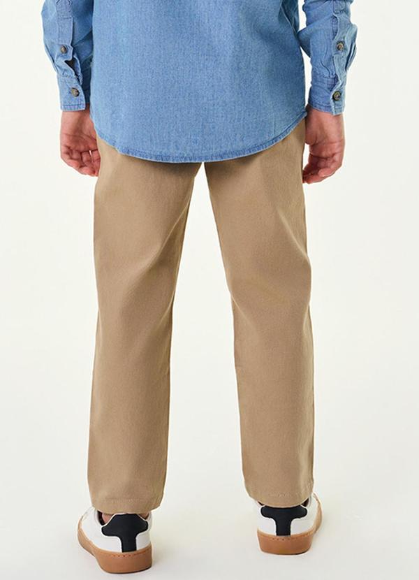 Trick Nick - Calça Infantil Masculina em Sarja Marrom 2